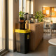 Plastic Recyling Bin With Double Swing Lid 60L With Yellow Lid BINS & BUCKETS image