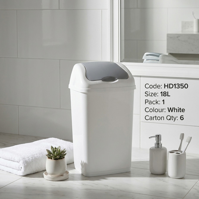 Plastic Swing Bin 18L for Home & Kitchen Rubbish image