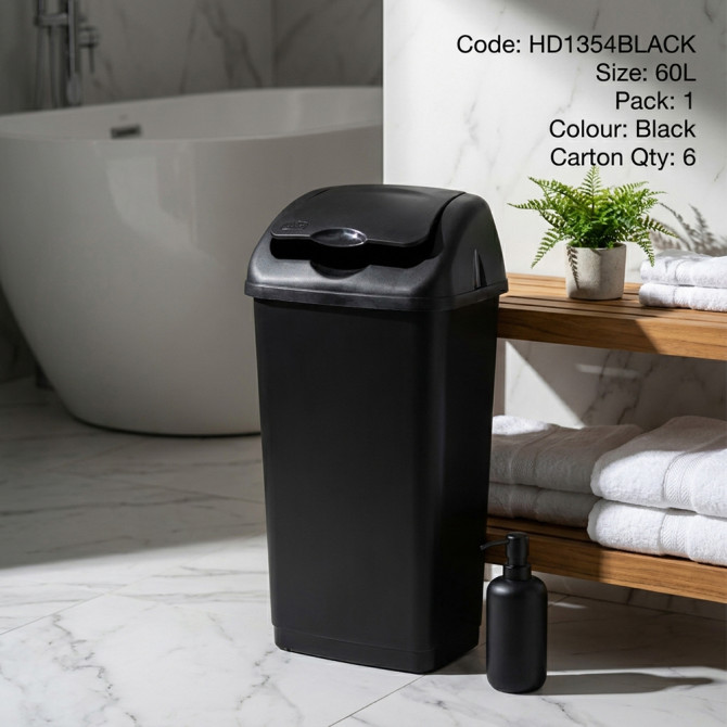 Plastic Swing Bin 60L for Home & Kitchen Rubbish BINS & BUCKETS image