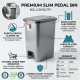 Slim Pedal Bin Plastic 60L BINS & BUCKETS image
