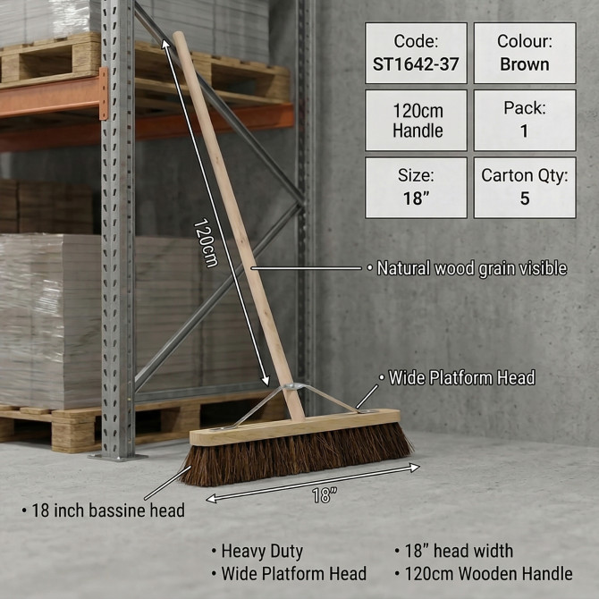 Bassine Platform Broom 18 CLEANING PRODUCTS, BROOMS image