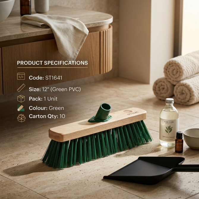 PVC Broom Head Green 12 image