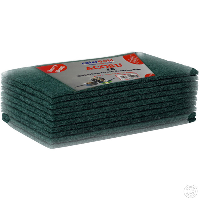 Acord Catering Green Pad 10pack CLEANING PRODUCTS, CLEANING PRODUCTS image