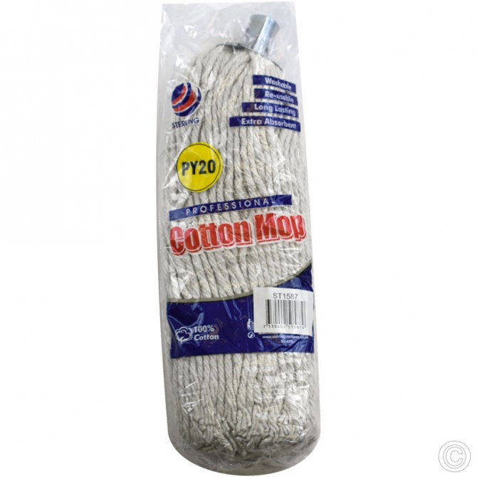 Super Jumbo Cotton Mop Head Metal 20PY CLEANING PRODUCTS, CLEANING PRODUCTS image