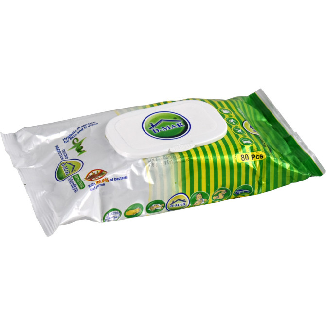 D-MAR Antibacterial Wet Wipes 80pk CLEANING PRODUCTS image