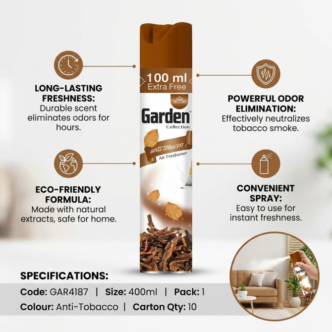 Scented Air Freshener 400ml Anti-Tobacco