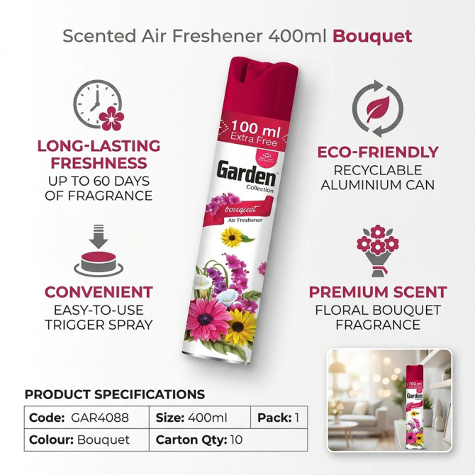 Scented Air Freshener 400ml Bouquet CLEANING PRODUCTS image