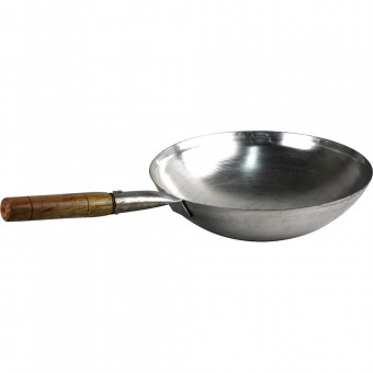 MS Stir Fry Wok With Wooden Handle 36CM MS Stir Fry Wok With Wooden Handle 36CM