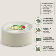 Biodegradeable Bagasse Plates Recyclable 10