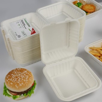 Eco-Bio Bagasse Clamshell 6