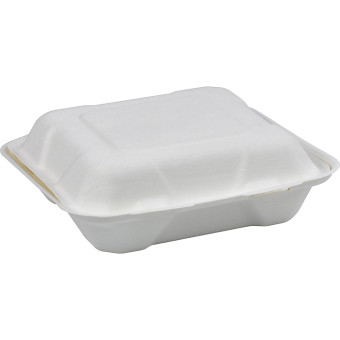 HorecaGold Sugarcane Clamshell 3CP Meal Box 8
