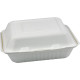 HorecaGold Sugarcane Clamshell 3CP Meal Box 9 DISPOSABLES, BAGASSE DISPOSABLE image