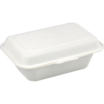 HorecaGold Sugarcane Clamshell Lunch Box 600ml 7.5