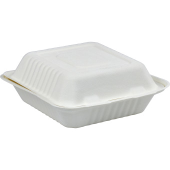 HorecaGold Sugarcane Clamshell Meal Box 8