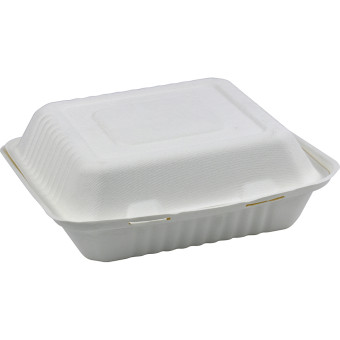 HorecaGold Sugarcane Clamshell Meal Box 9