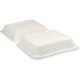 HorecaGold Sugarcane Clamshell Meal Box 9 DISPOSABLES, BAGASSE DISPOSABLE image