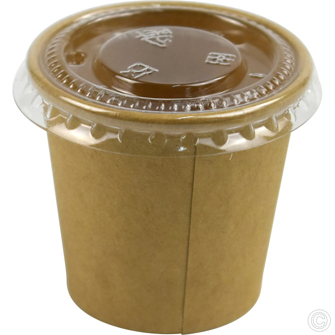 HorecaGold Paper Portion Pot Kraft 50pk 28ml/1oz image
