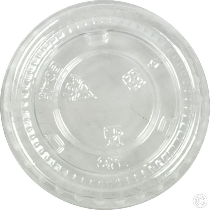 HorecaGold Paper Portion Pot RPET LID Kraft 50pk 28ml/1oz image