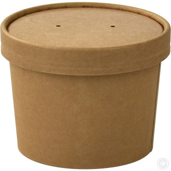 Horecagold Paper Soup Cup With Lid 25pk 340ml / 12oz