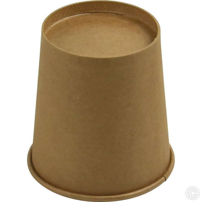HorecaGold Paper Soup Cup With Lid Kraft 25pk 453ml/16oz image
