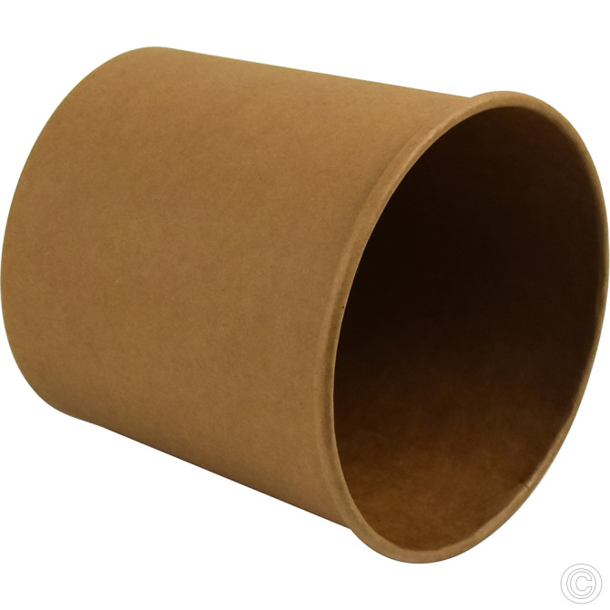 HorecaGold Paper Soup Cup With Lid Kraft 25pk 795ml/28oz DISPOSABLES image
