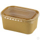 HorecaGold Rectangular Container With PET Lid Kraft 25pk 1000ml/35oz image