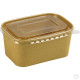 HorecaGold Rectangular Container With PET Lid Kraft 25pk 1000ml/35oz image
