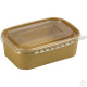 HorecaGold Rectangular Container With PET Lid Kraft 25pk 650ml/23oz DISPOSABLES image