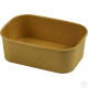 HorecaGold Rectangular Container With PET Lid Kraft 25pk 750ml/26oz DISPOSABLES image