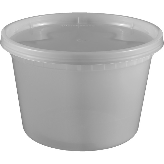 HorecaGold Round Microwave Container Clear 16oz 240pack image