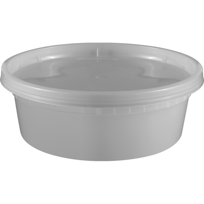 HorecaGold Round Microwave Container Clear 8oz 240pack DISPOSABLES image