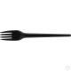CaterGold Reusable Plastic Forks Black 100pk DISPOSABLES, REUSABLE PLASTIC DISPOSABLE image