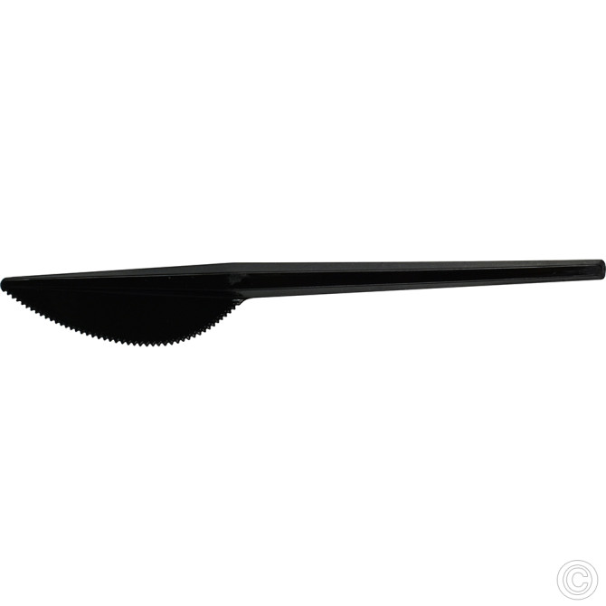 CaterGold Reusable Plastic Knives Black 100pk image