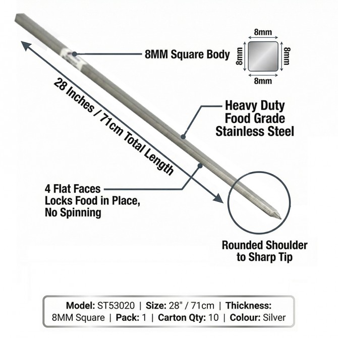 Barbecue Skewer / Kebab Stick 28