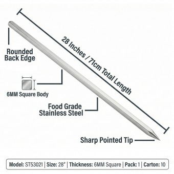Barbecue BBQ Skewer / Kebab Stick 28