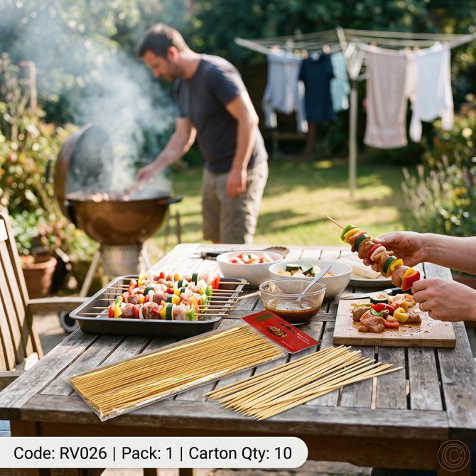 Bamboo BBQ Skewers 100 Pack BARBECUE image