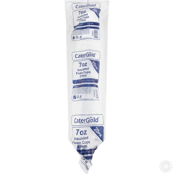 Disposable Foam Cups 7oz / 210ml 20pack (no lids)