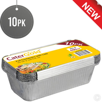 Aluminium Foil Container With Lid No6 10pack
