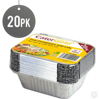 Aluminium Foil Container With Lids 20pack
