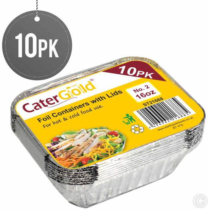 Aluminium Foil Containers No 2 10pack FOIL PRODUCTS image