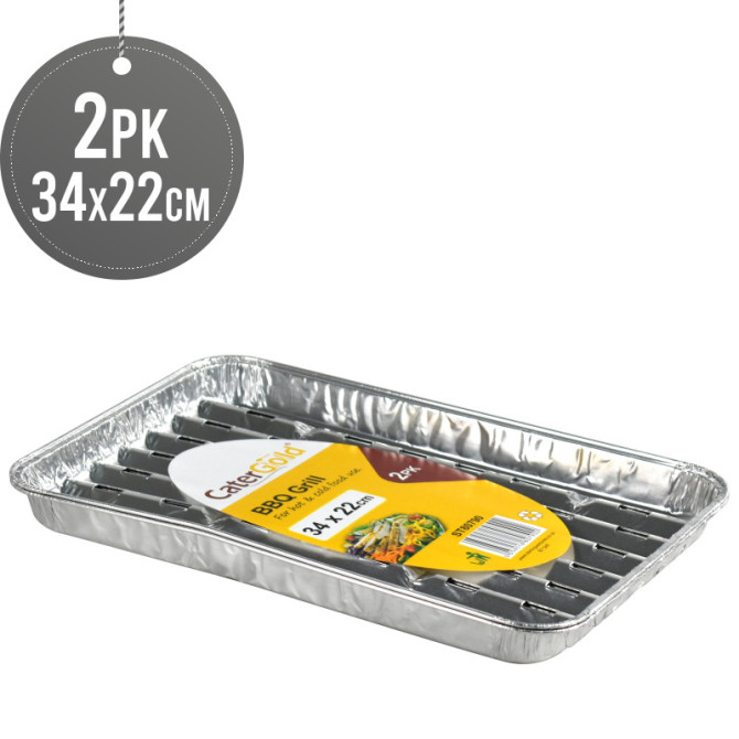 Aluminium Foil Grill Tray 34 x 22cm 2pack image