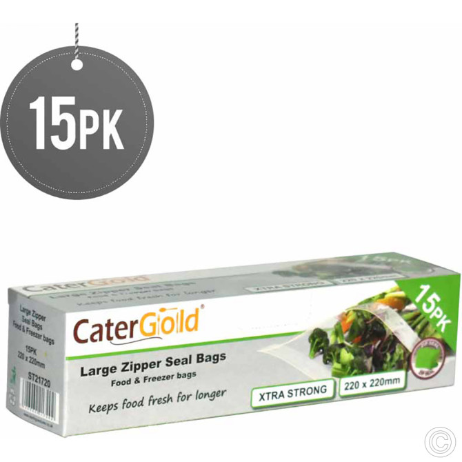 Freezer Zipper Seal Bags 15pack 220 x 220mm FOIL PRODUCTS image