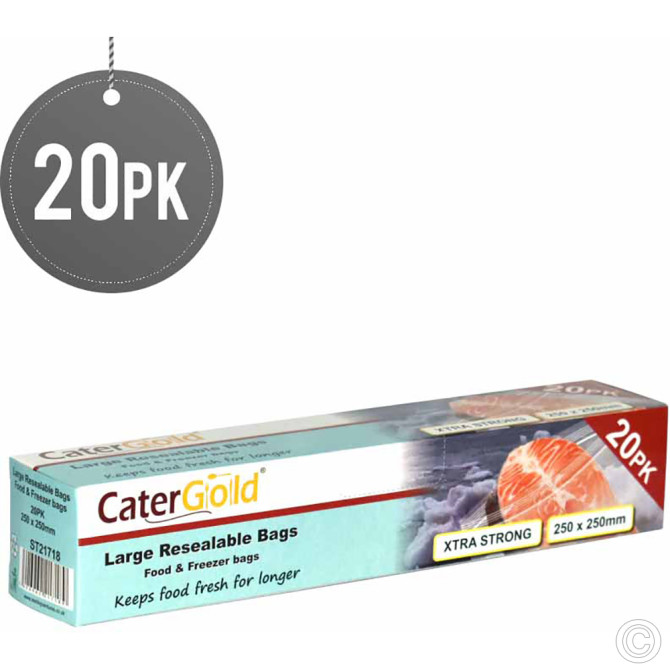 Self-Seal Freezer Bags 20pack 250 x 250mm FOIL PRODUCTS image