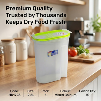 Plastic Kitchen Storage Box Dry Food Dispenser 2.5L