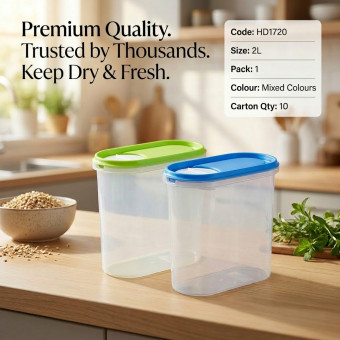 Plastic Kitchen Storage Box Dry Food Dispenser 2L