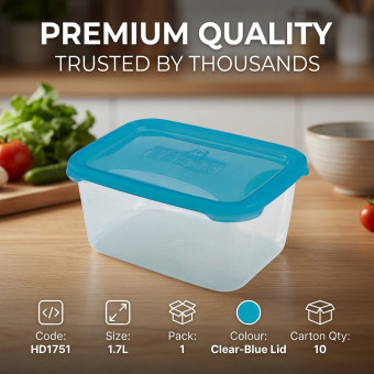 Plastic Microwave Airtight Food Container 1.7L