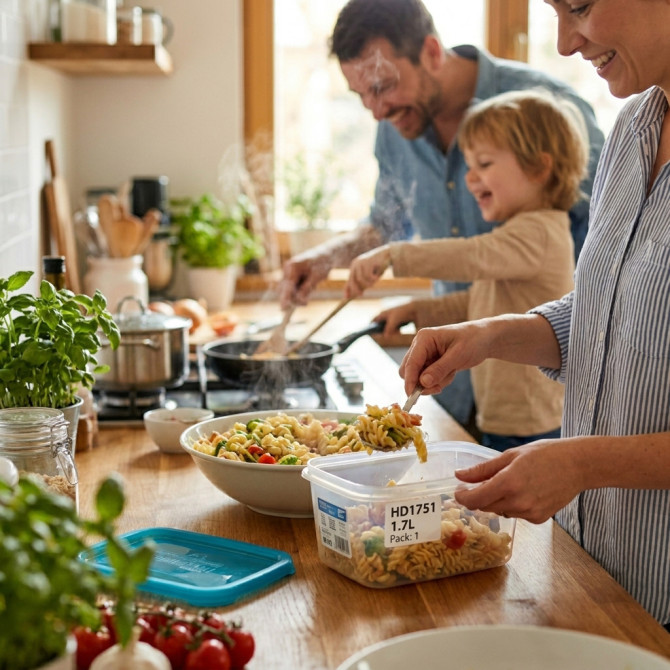 Plastic Microwave Airtight Food Container 1.7L FOOD STORAGE image