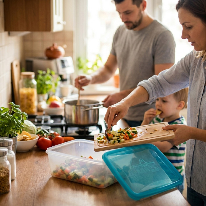 Plastic Microwave Airtight Food Container 4L image