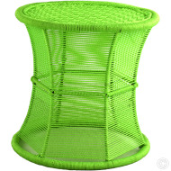 Handmade Round Stool Green