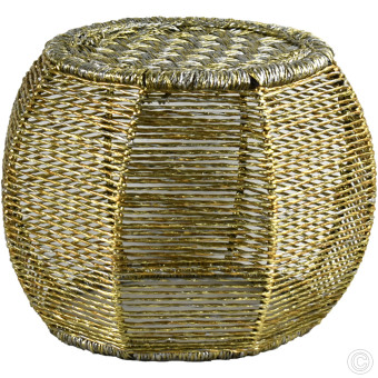 Handmade Stool Beige